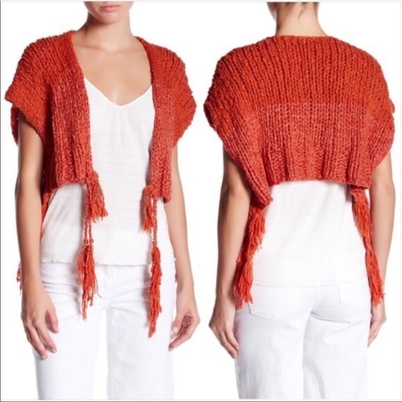 NWT Free People Tassels Away Shrug Vest Size Small - Picture 2 of 12